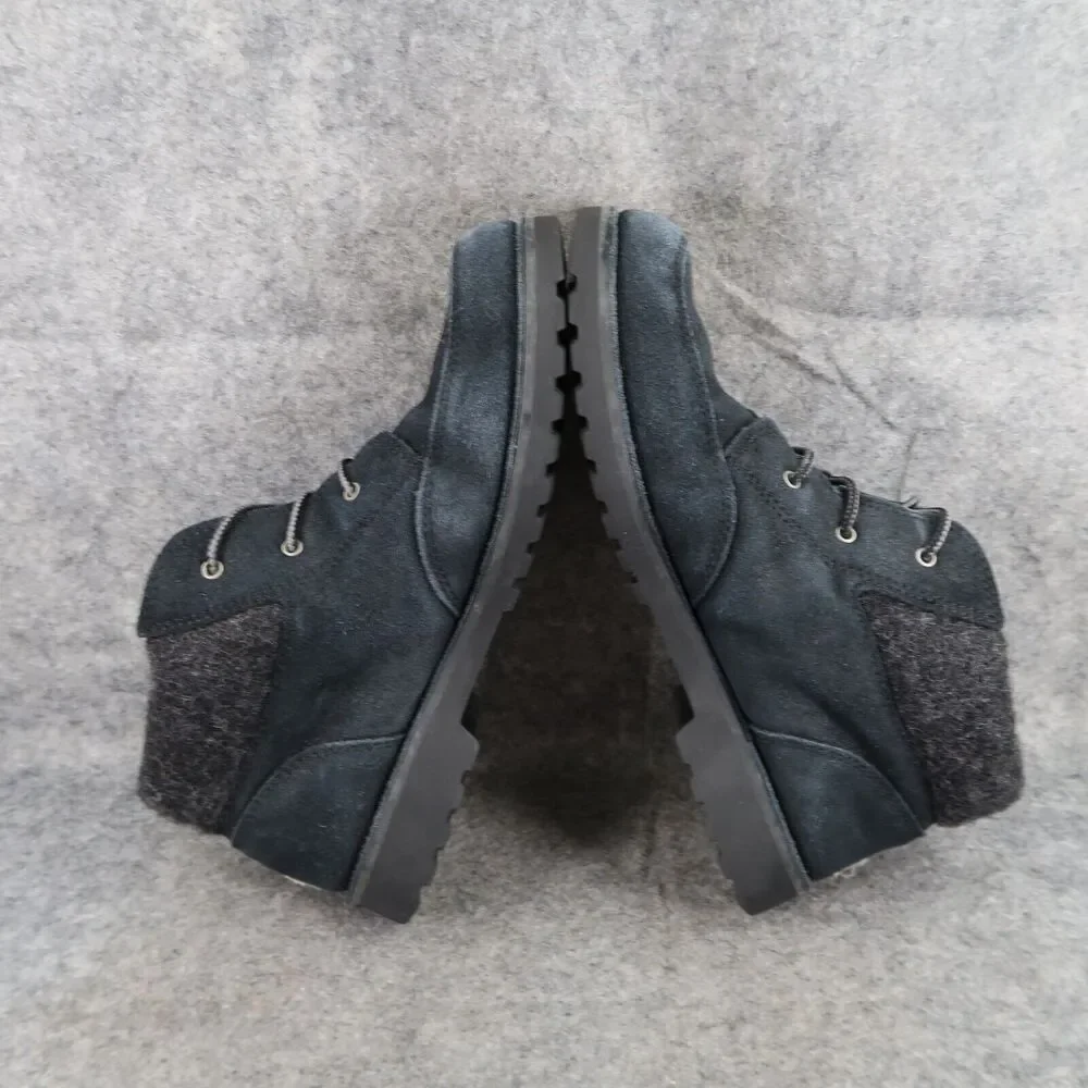 Ugg Shoes Kids 6 Boots Leather Winter Orin Wool Lace Up Black Comfort Casual Mid